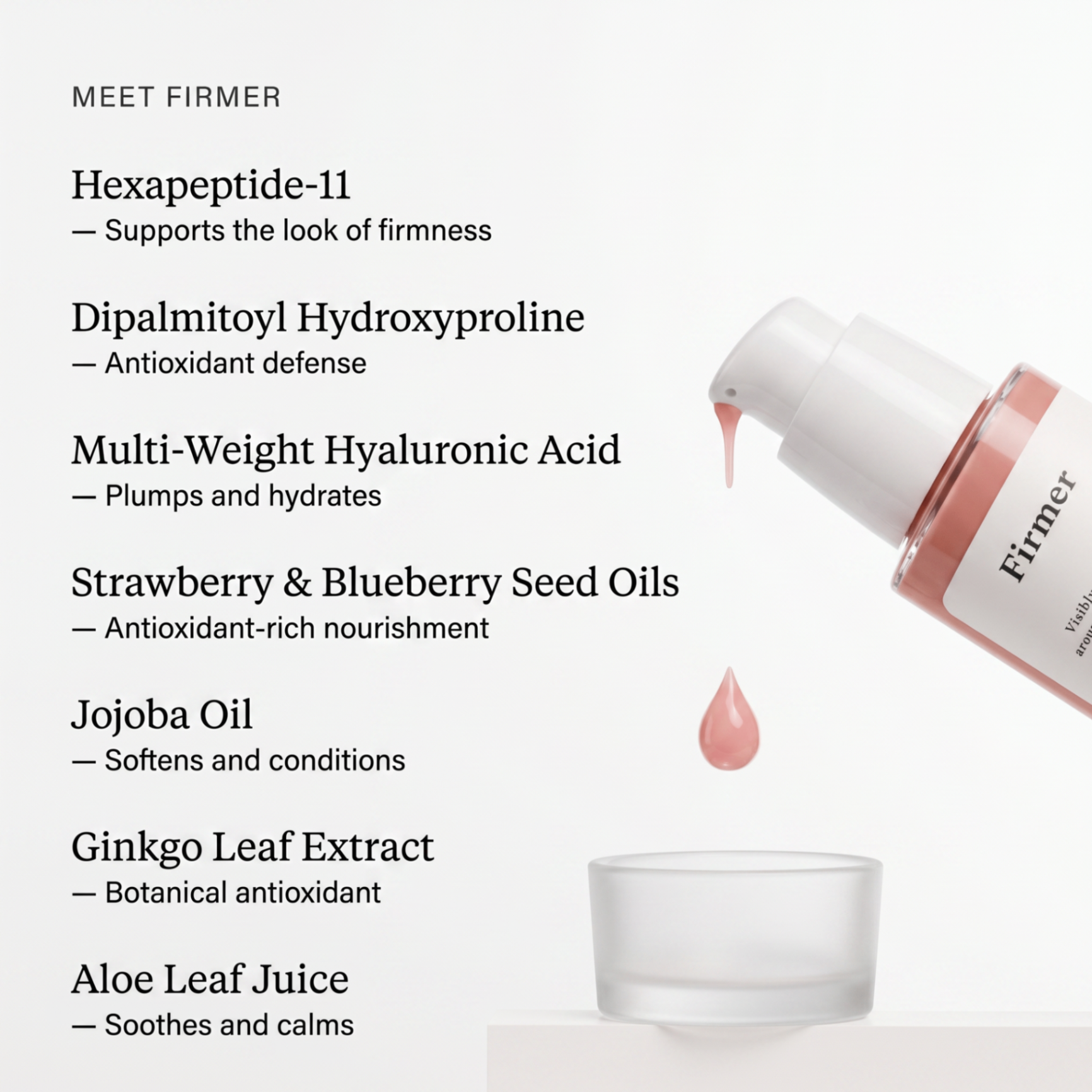 Meet Firmer - key ingredients